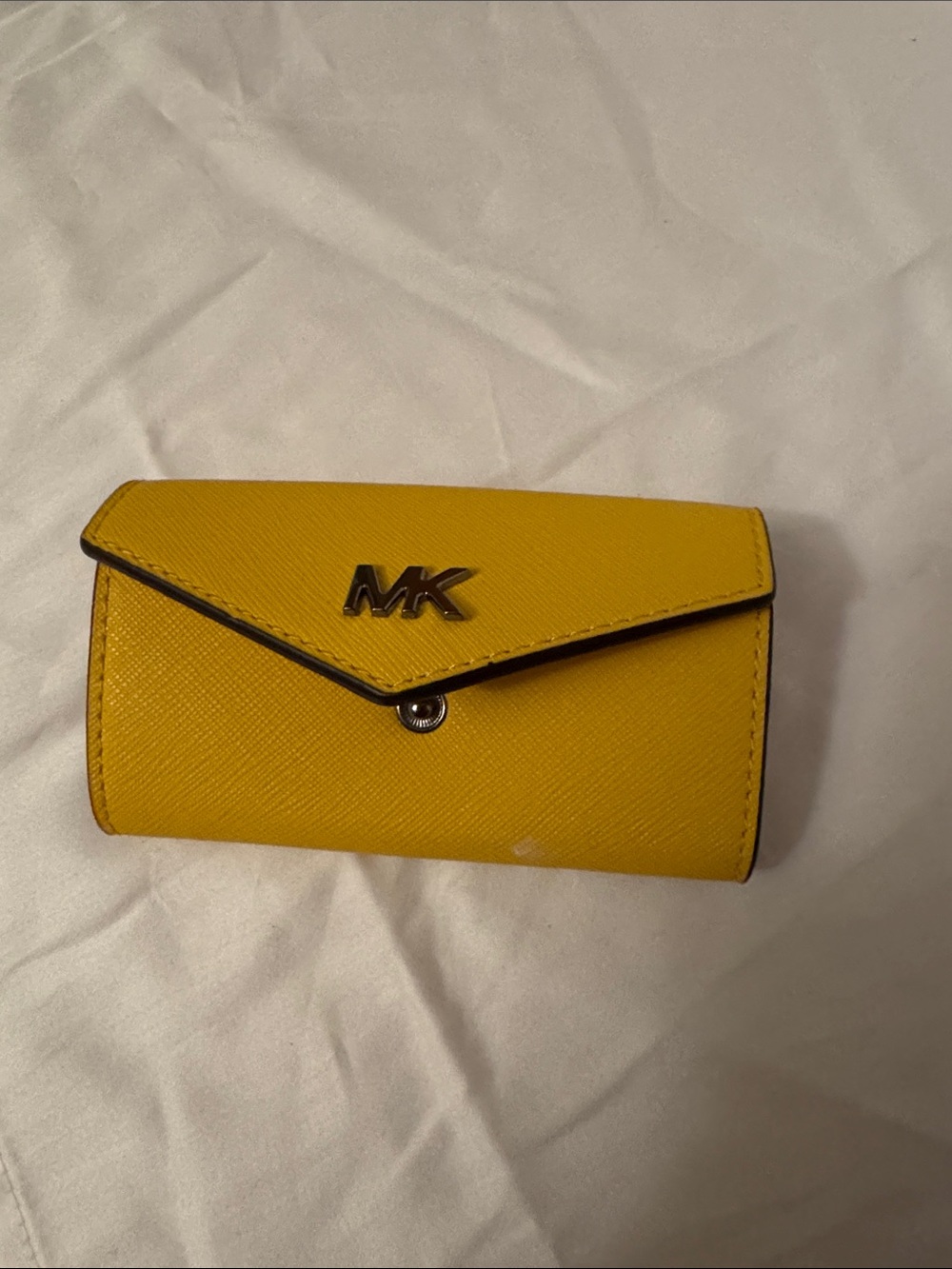 Michael Kors Yellow Saffiano Envelope Card Wallet